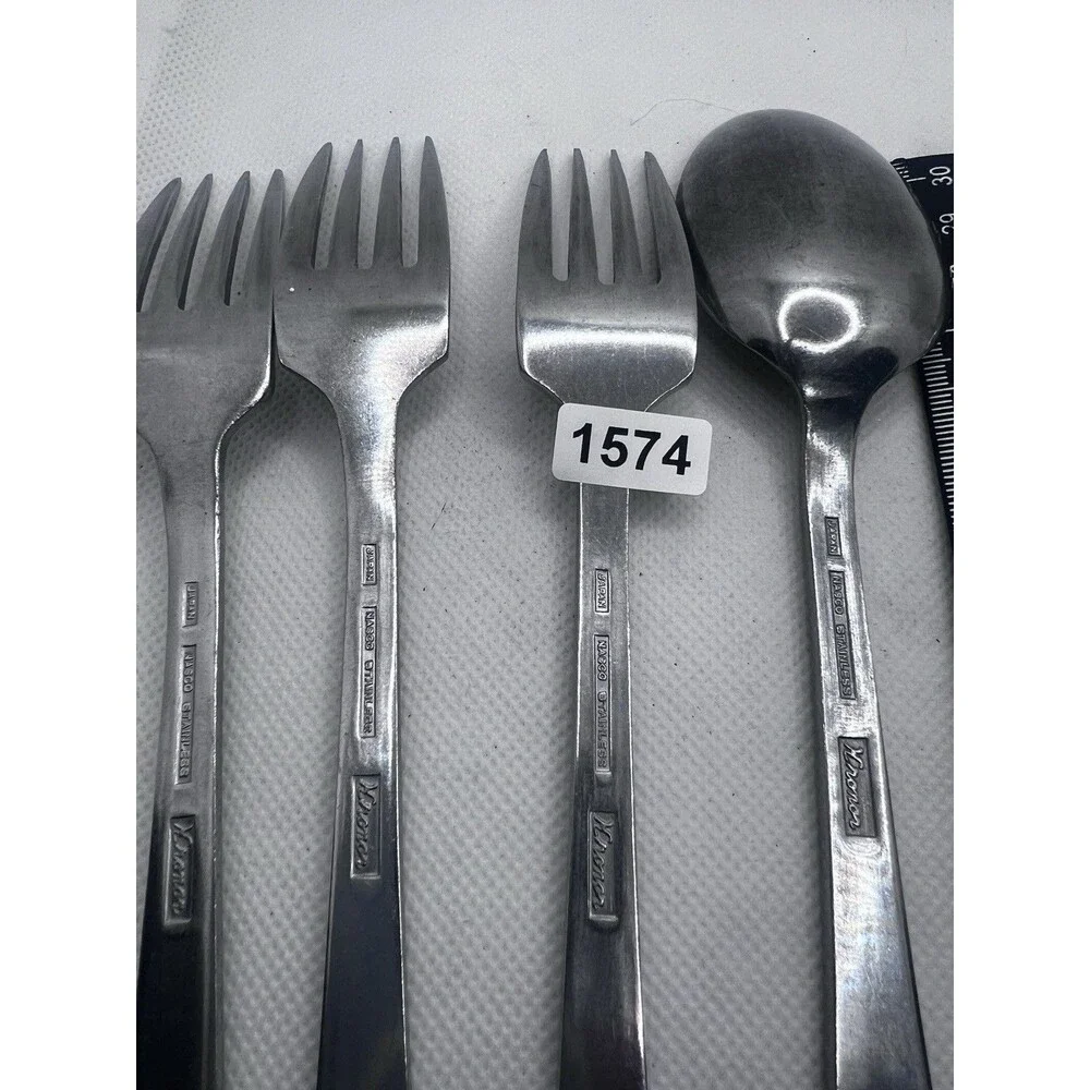 Kronor Flatware Stainless Steel Japan 8 Pieces Fork  Spoon MCM silverware nasco